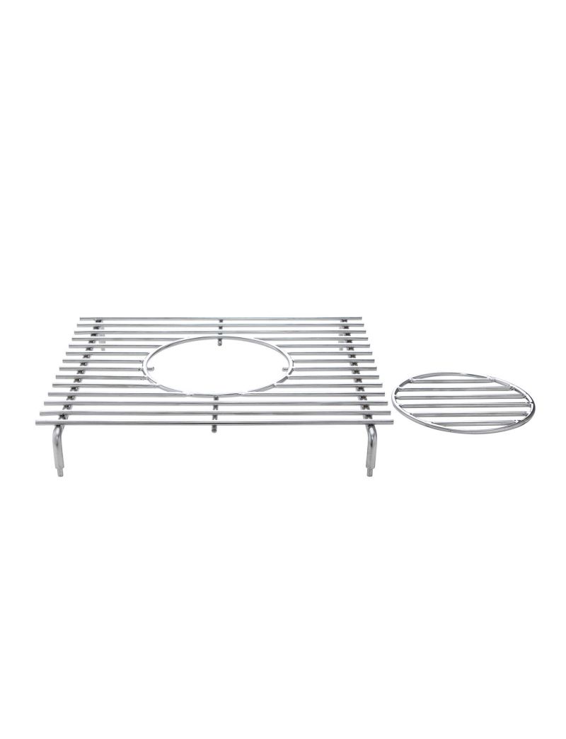 Stainless steel pot rack (with opening) for side burners/burners for Allrounder Modular M/L, CHEF S/M/L/XL