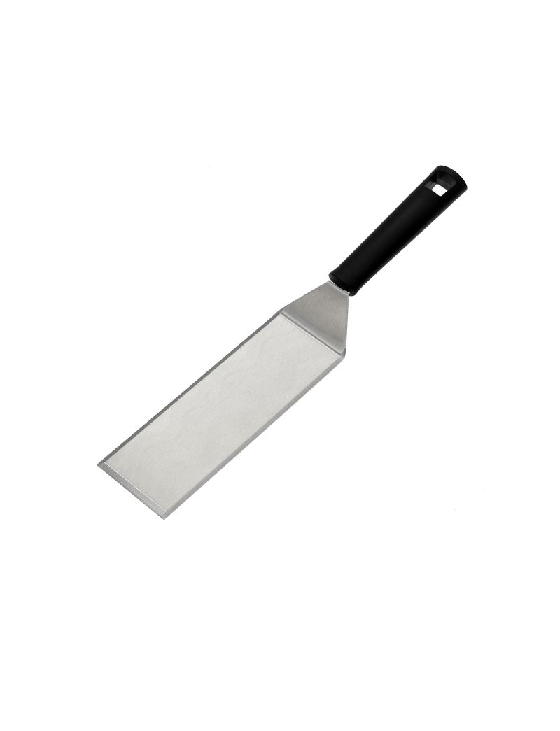 Stainless steel griddle spoon 39.5 cm with plastic handle