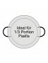 Polished steel paella pan Ø 24 cm