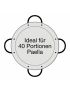 Polished steel paella pan Ø 80 cm with 4 handles