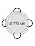 Polished steel paella pan Ø 115 cm with 4 handles