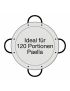 Polished steel paella pan Ø 115 cm with 4 handles