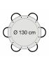 Polished steel paella pan Ø 130 cm with 6 handles