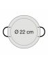 Paella pan polished steel  22 cm