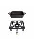 Small stove cooking set with cast iron pan 26 x 26 cm - without igniter
