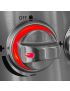 Metal knob with LED lighting and color change