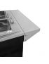 Stainless steel wall transition strip for sink cabinet