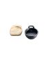 Cast iron pan - oval - with 2 handles Ø 21x15.5 cm and wooden base