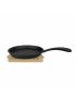 Mini cast iron frying pan ø 13 cm with wooden base