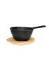 Saucepan with wooden base ø 12 x 6 cm