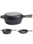2 in 1 – cast iron pot and pan, Ø 26 cm