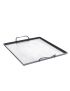 Stainless steel grill tray with 2 handles, 31 x 27 x 1 cm