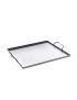 Stainless steel grill tray with 2 handles, 31 x 27 x 1 cm