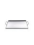 Stainless steel grill tray with 2 handles, 31 x 27 x 1 cm