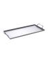 Stainless steel speed tray with 2 handles, 39.5 x 19 x 1 cm