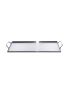 Stainless steel speed tray with 2 handles, 39.5 x 19 x 1 cm
