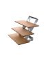 Stainless steel smoking board, foldable, including cedar wood boards