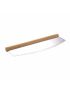 Stainless steel pizza cutter with wooden handle