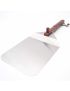 Stainless steel pizza peel with wooden handle