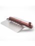 Stainless steel pizza peel with wooden handle