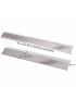 Wide stainless steel flame plate, adjustable 35-60 cm / 13.5 cm